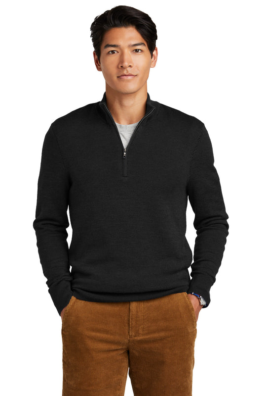 Brooks Brothers ®  Washable Merino Birdseye 1/4-Zip Sweater BB18412