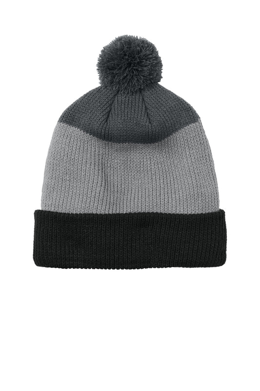 Port Authority ®  Cozy Striped Pom Beanie C979