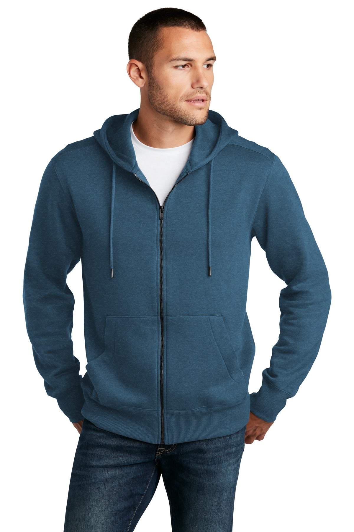 District  ®  Perfect Weight  ®  Fleece Full-Zip Hoodie DT1103