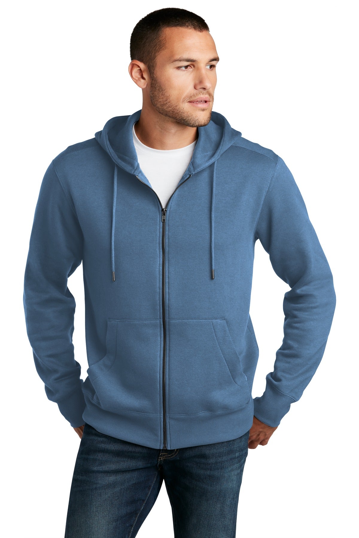 District  ®  Perfect Weight  ®  Fleece Full-Zip Hoodie DT1103