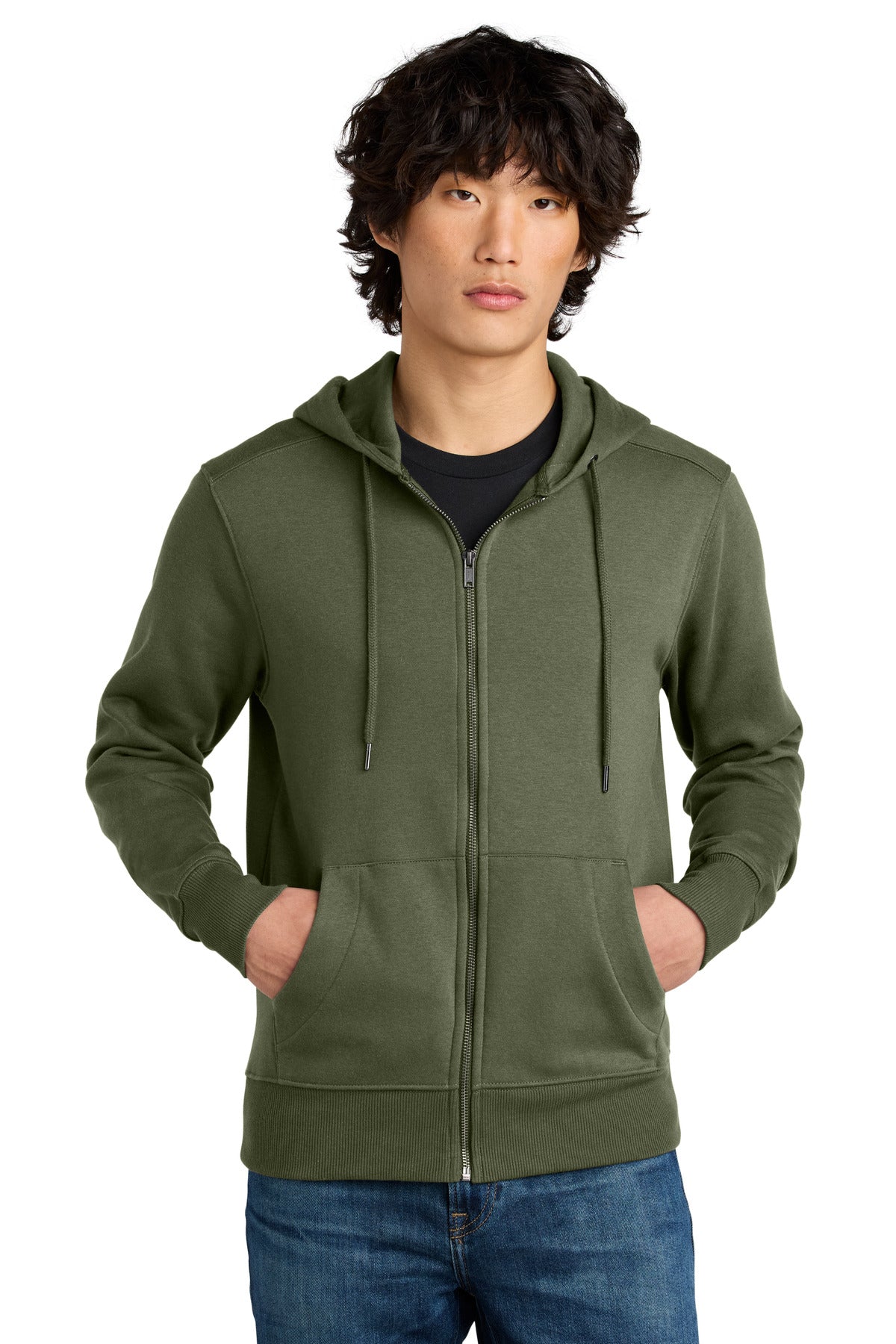 District  ®  Perfect Weight  ®  Fleece Full-Zip Hoodie DT1103