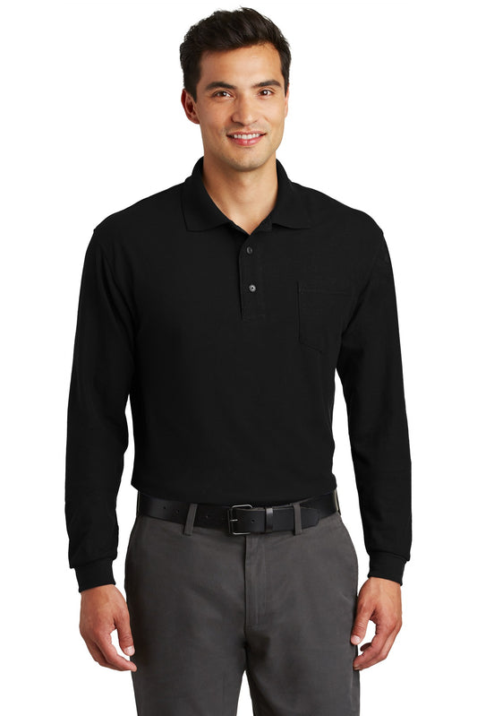 Port Authority ®  Long Sleeve Silk Touch™ Polo with Pocket.  K500LSP