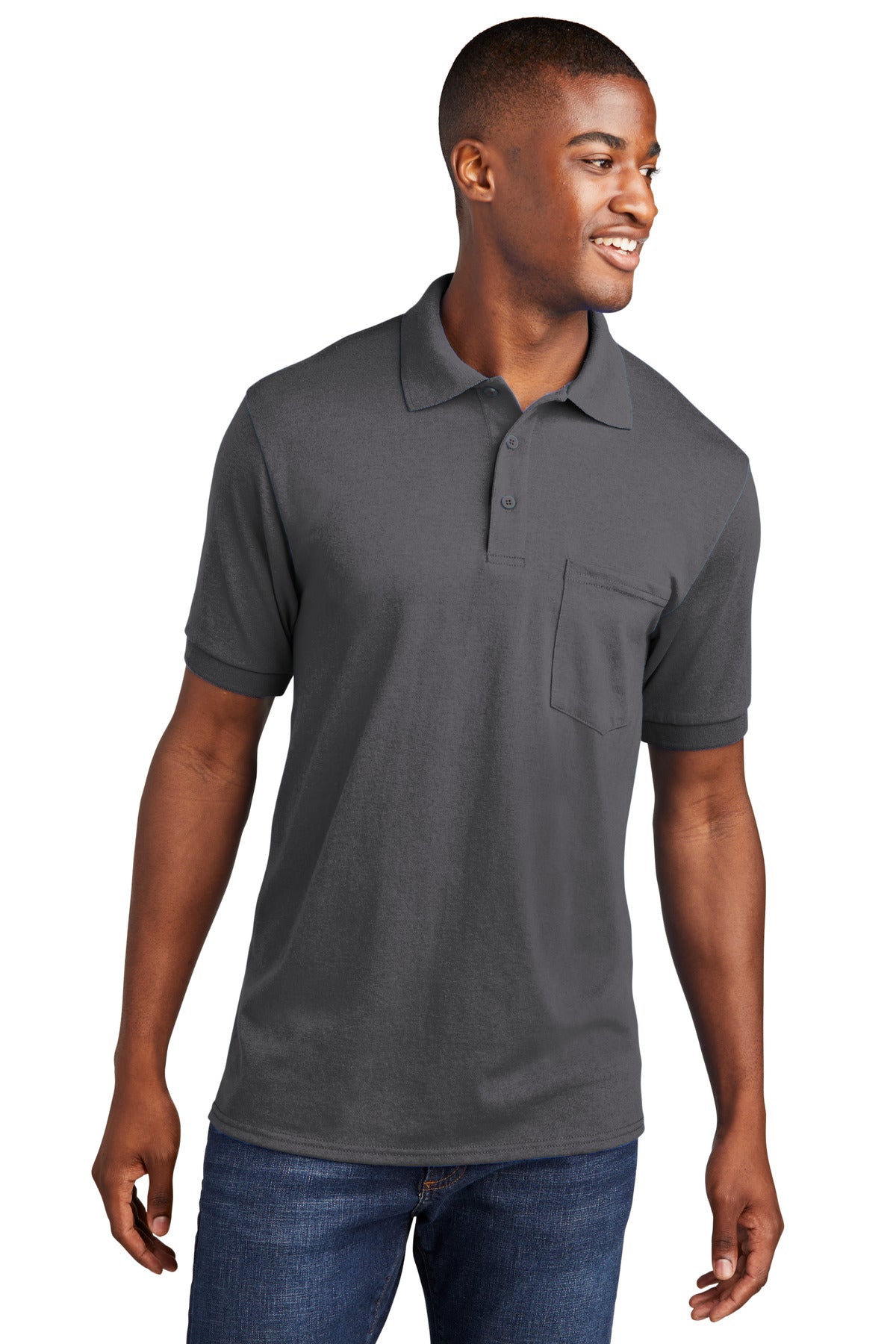 Port & Company ®  Core Blend Jersey Knit Pocket Polo. KP55P