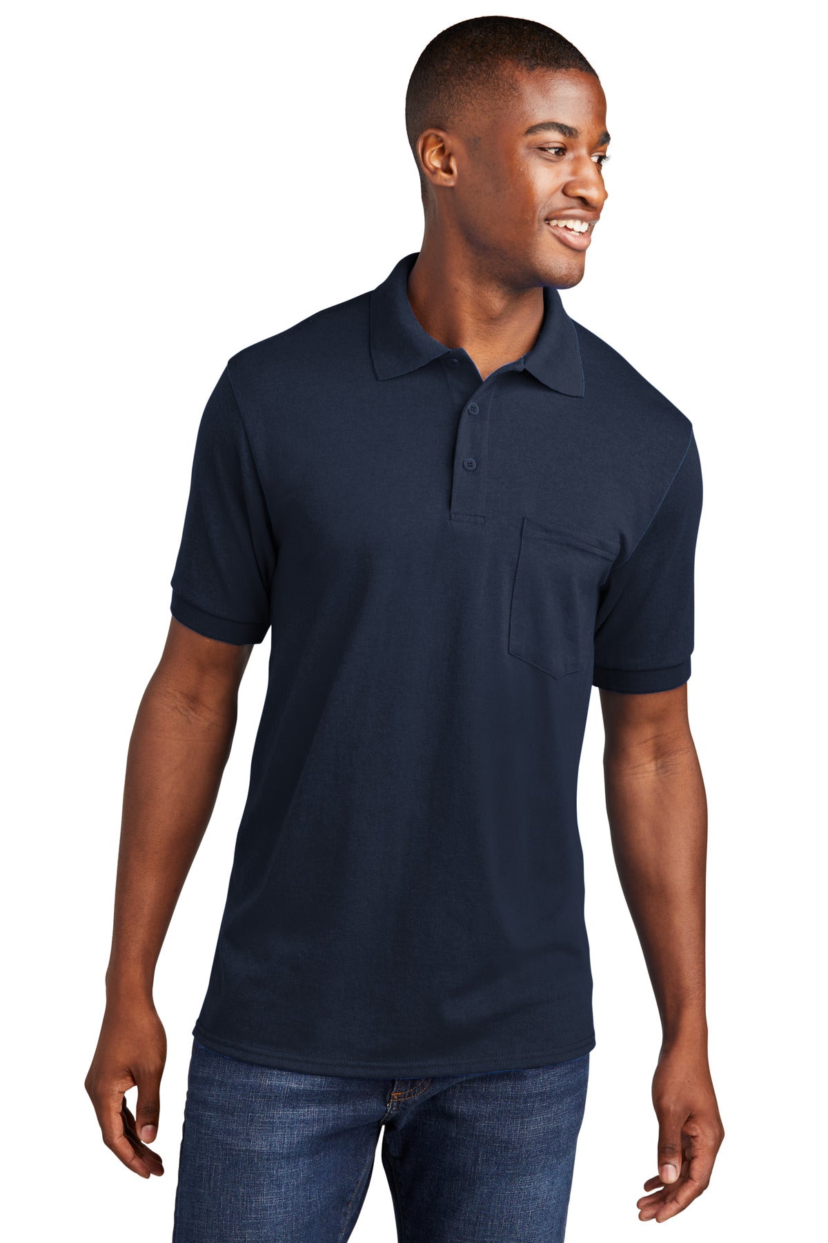 Port & Company ®  Core Blend Jersey Knit Pocket Polo. KP55P