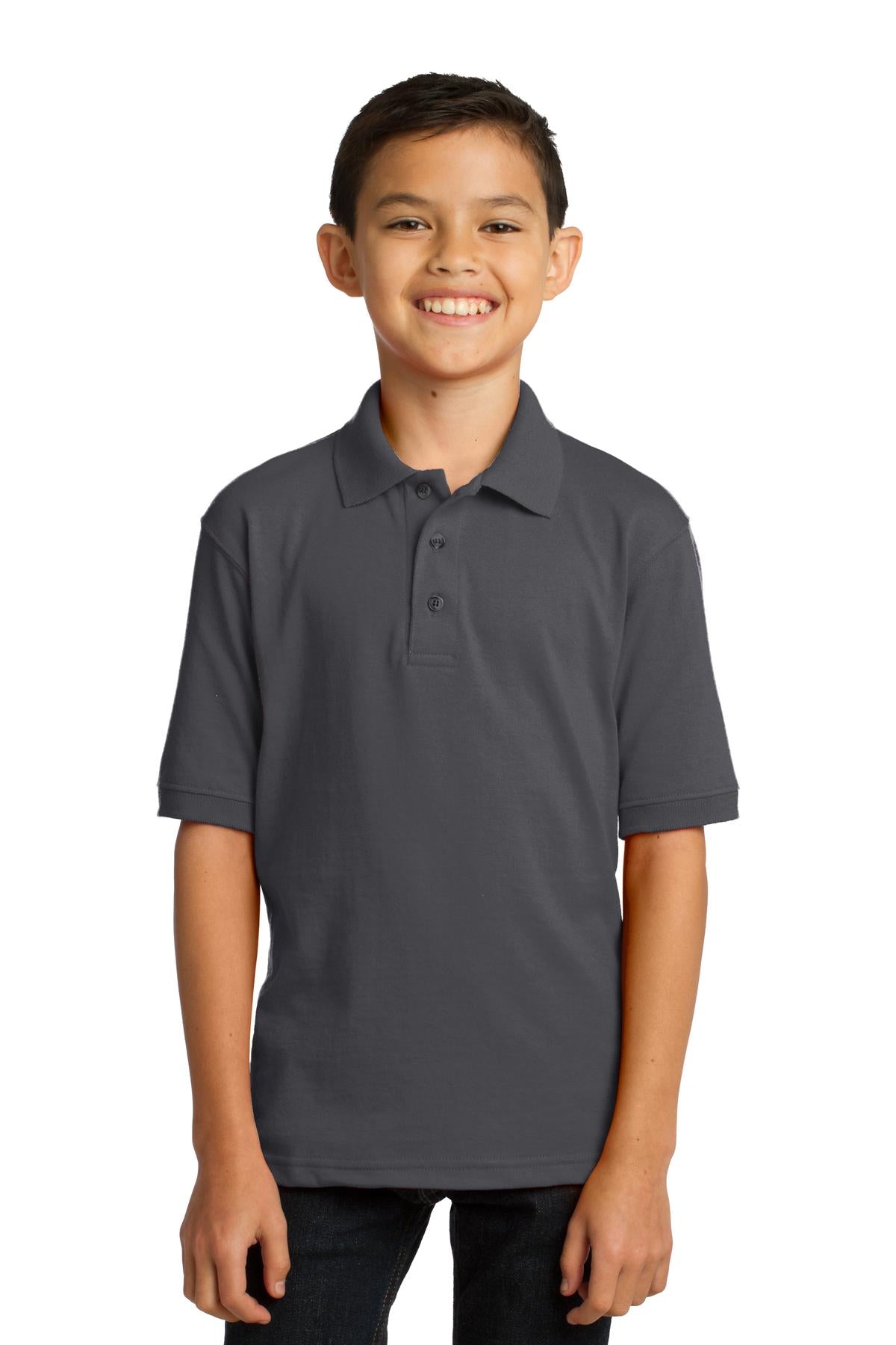 Port & Company® Youth Core Blend Jersey Knit Polo. KP55Y