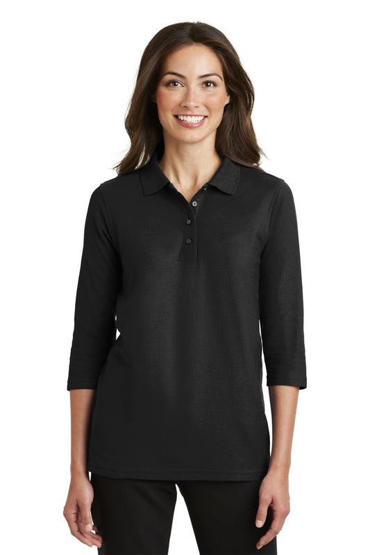 Port Authority® Ladies Silk Touch™ 3/4-Sleeve Polo. L562