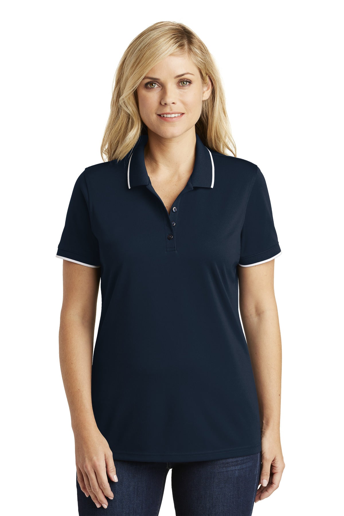 Port Authority® Ladies Dry Zone® UV Micro-Mesh Tipped Polo. LK111