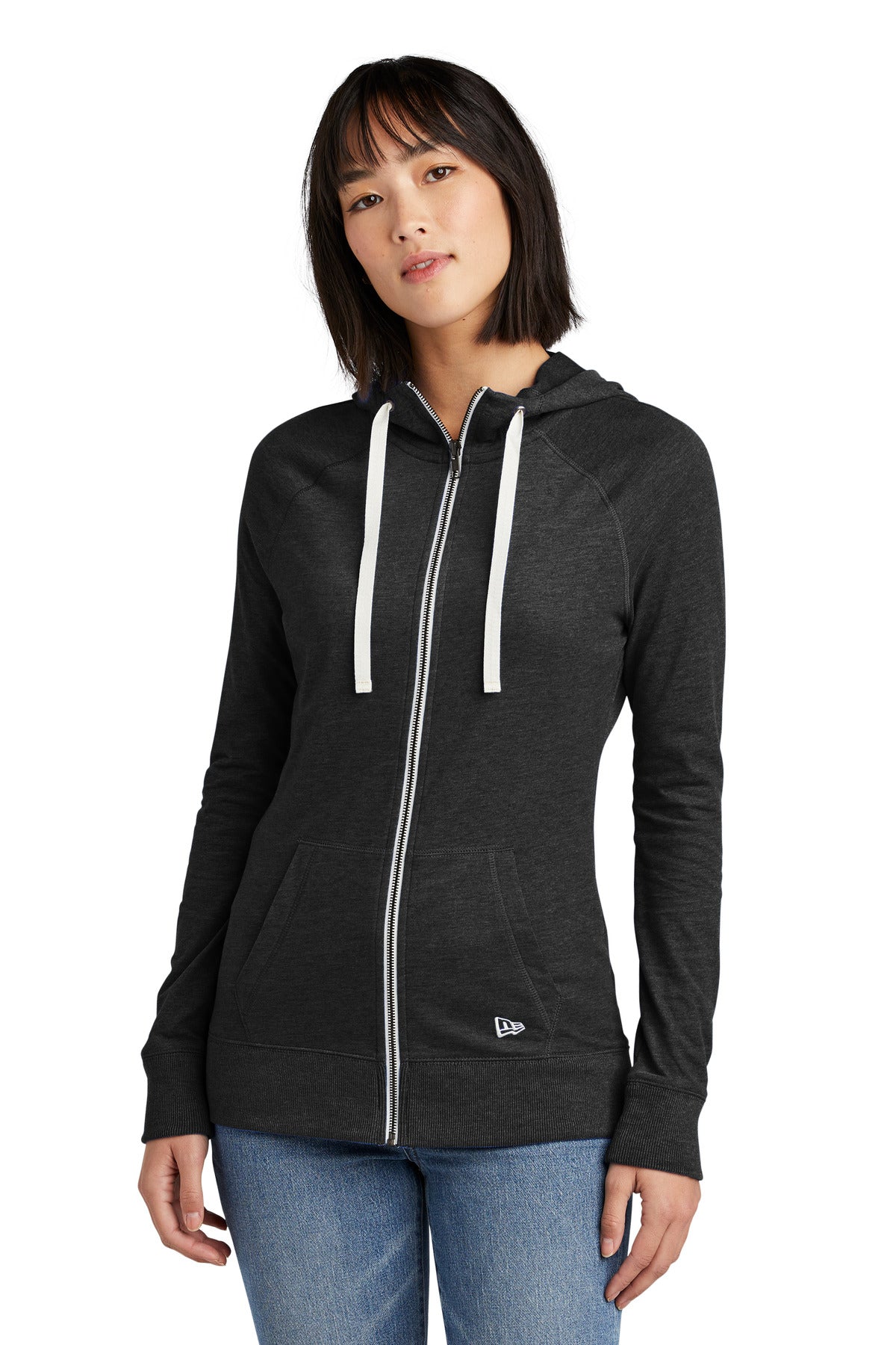 New Era ®  Women's Sueded Cotton Blend Full-Zip Hoodie. LNEA122