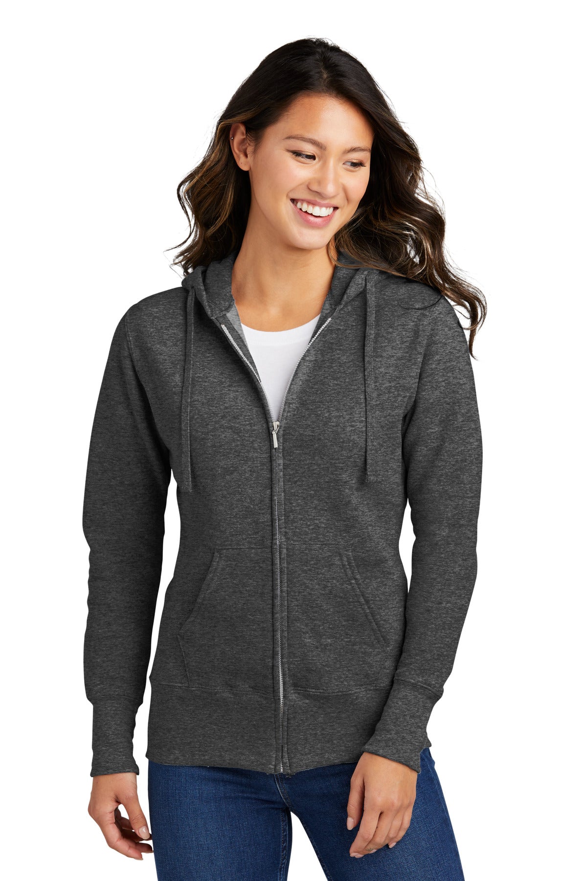 Port & Company ®  Women's Core Fleece Full-Zip Hooded Sweatshirt. LPC78ZH