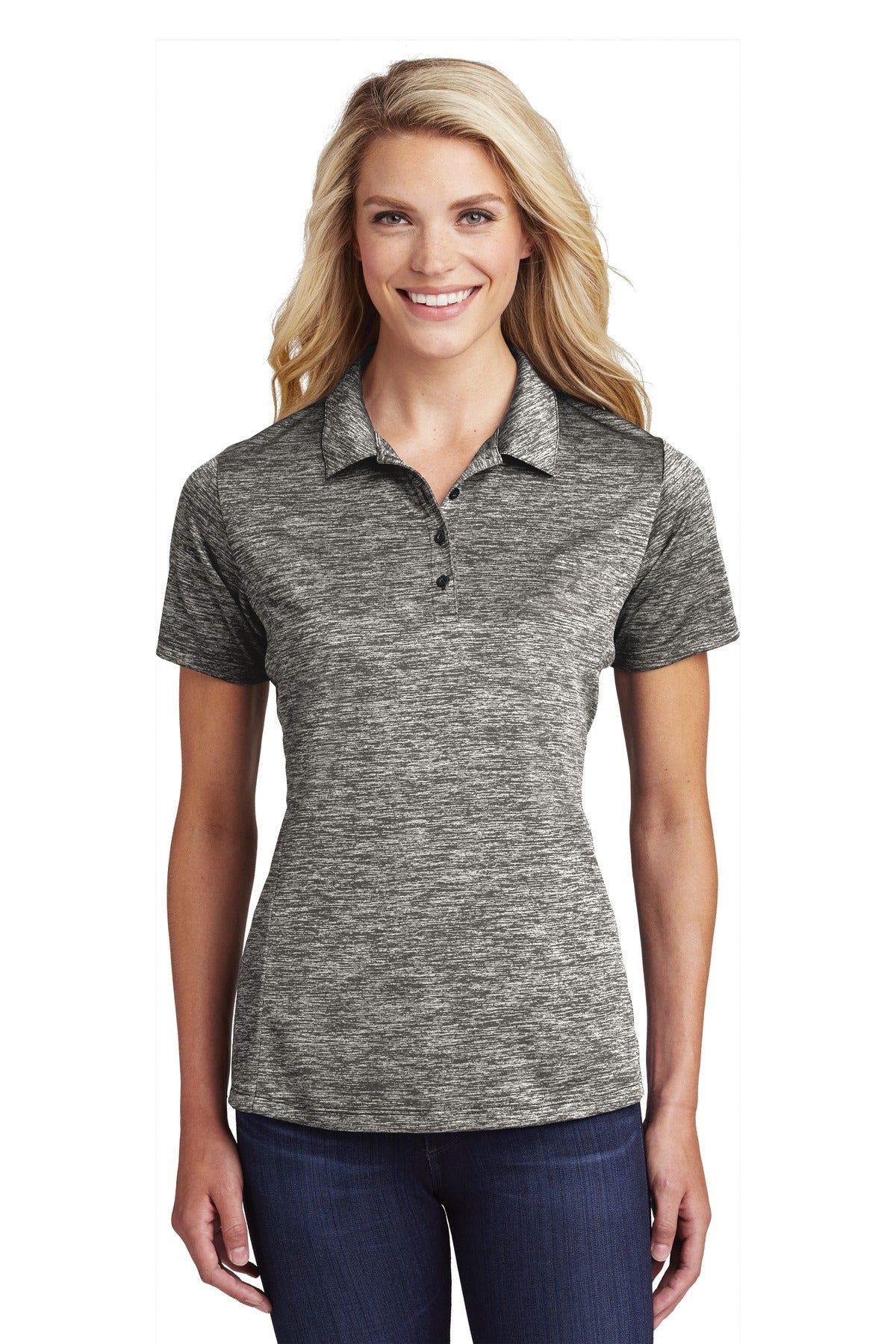 Sport-Tek  ®  Women's PosiCharge  ®  Electric Heather Polo. LST590