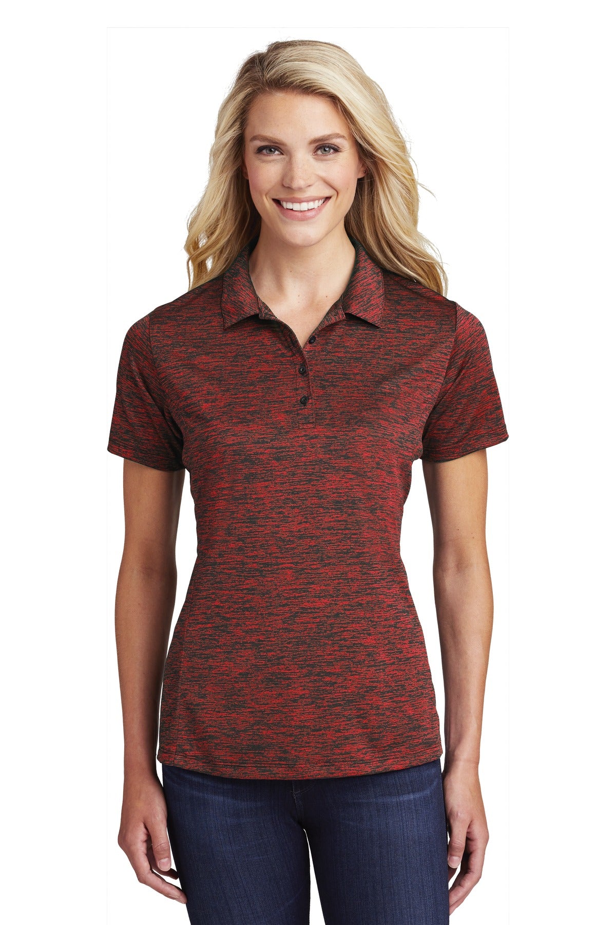 Sport-Tek  ®  Women's PosiCharge  ®  Electric Heather Polo. LST590