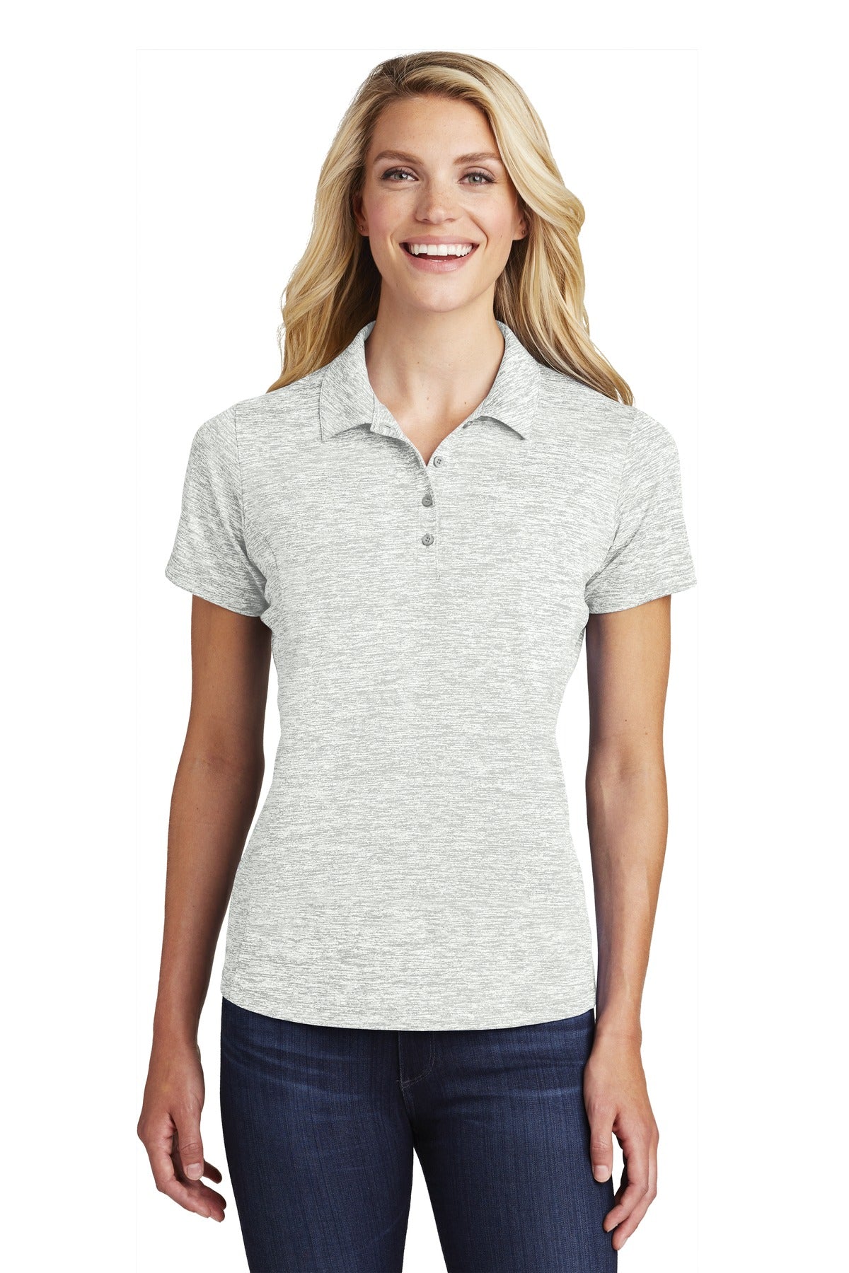 Sport-Tek  ®  Women's PosiCharge  ®  Electric Heather Polo. LST590