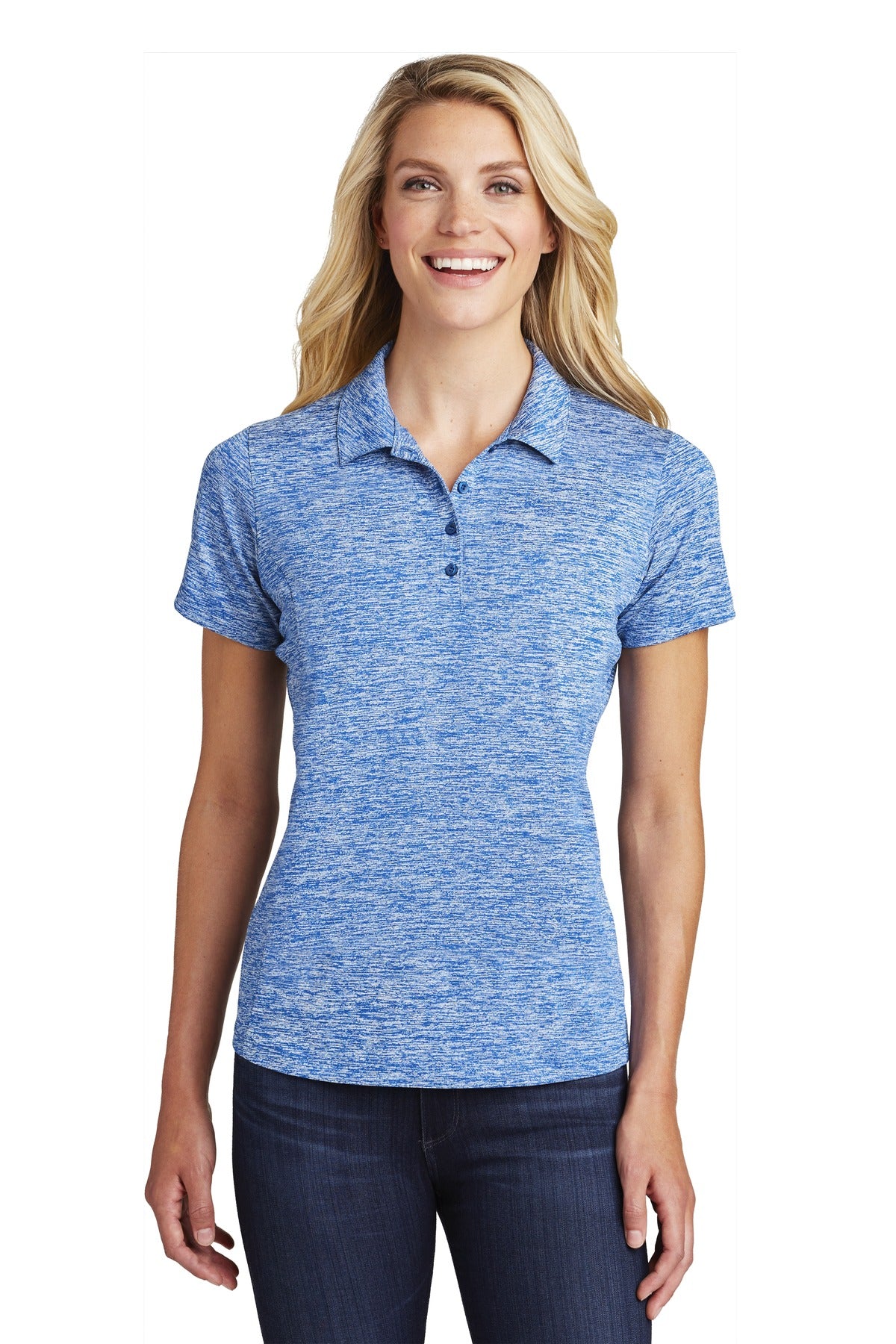 Sport-Tek  ®  Women's PosiCharge  ®  Electric Heather Polo. LST590