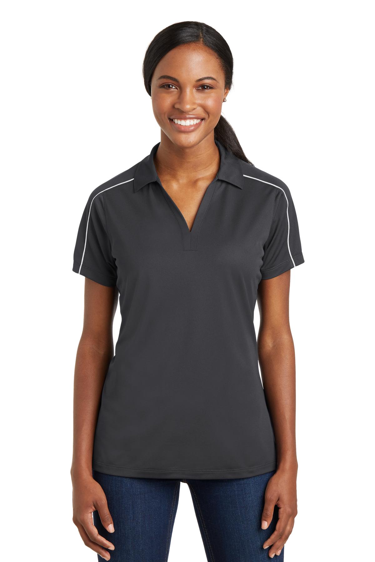 Sport-Tek ®  Women's Micropique Sport-Wick ®  Piped Polo. LST653