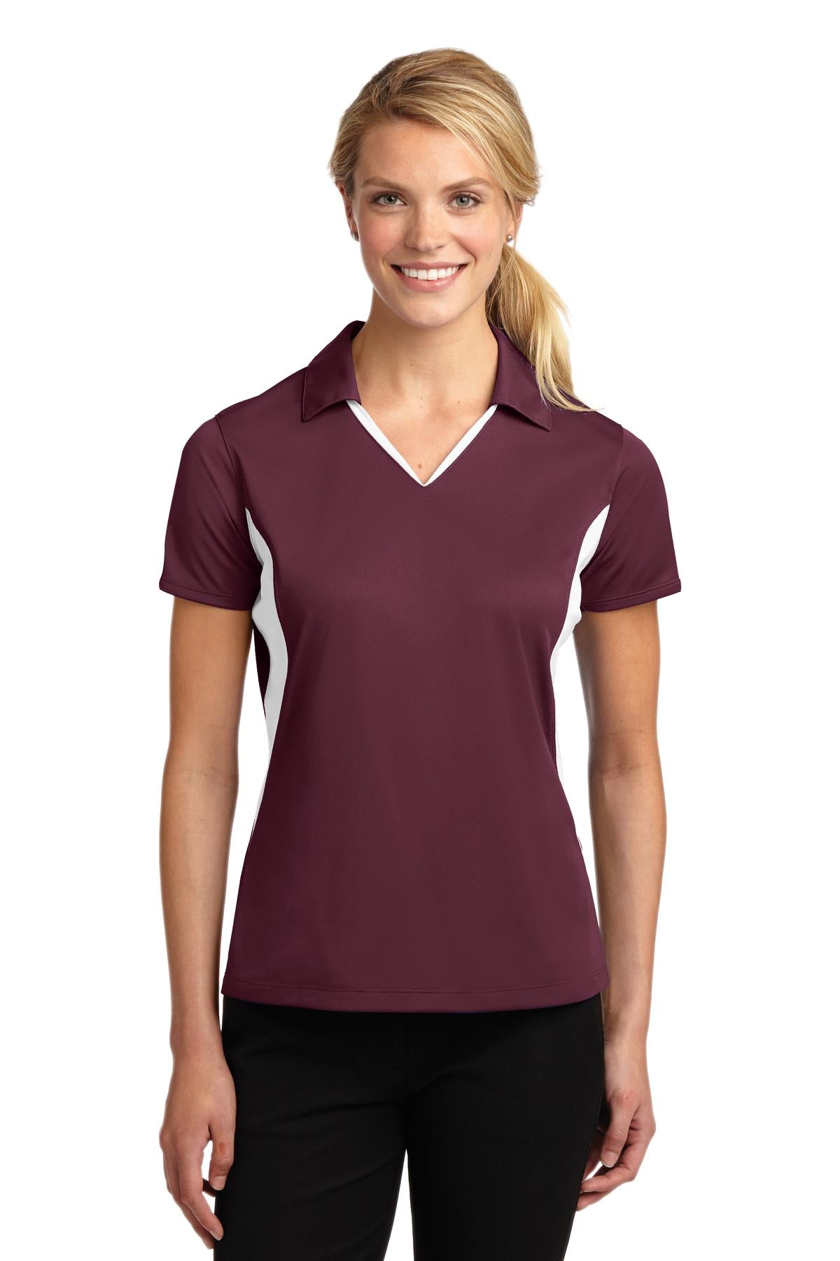 Sport-Tek ®  Women's Side Blocked Micropique Sport-Wick ®  Polo. LST655