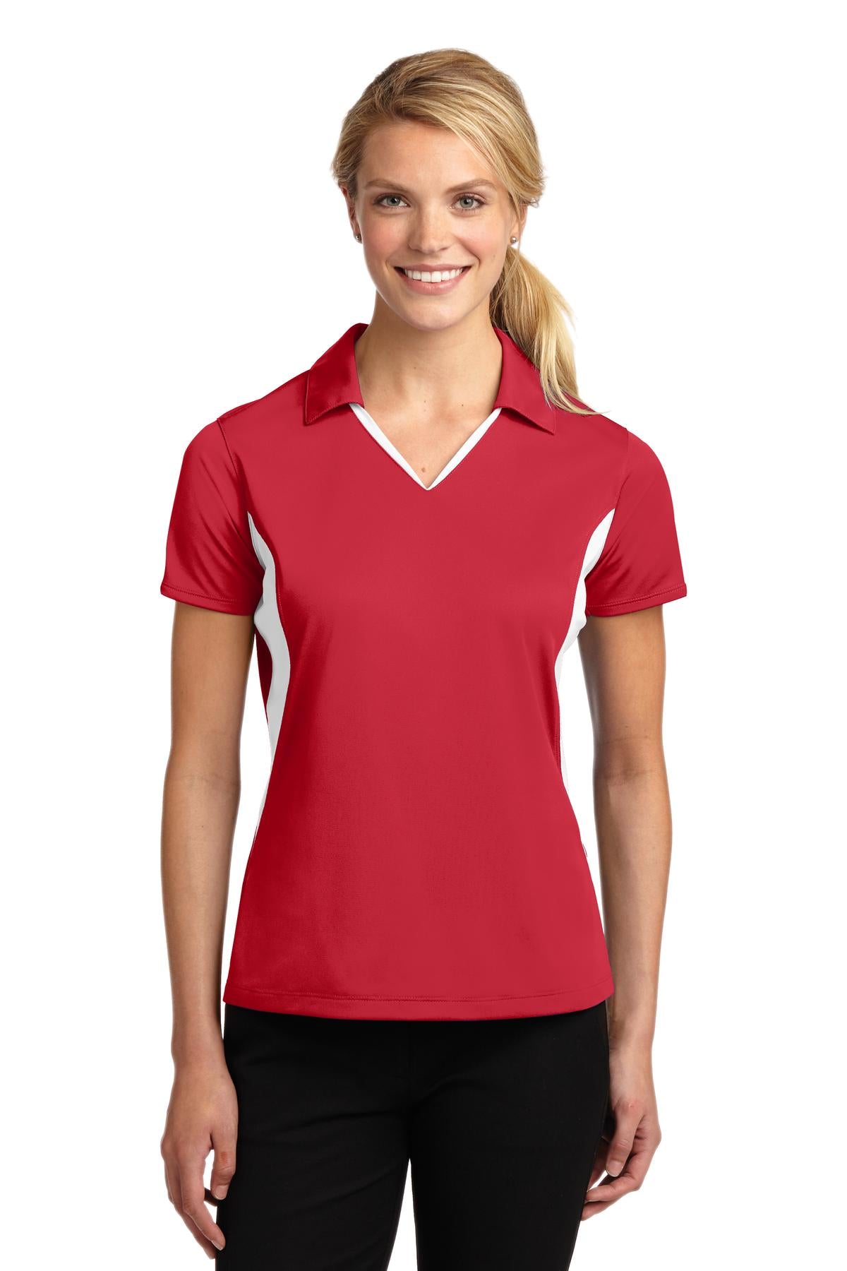 Sport-Tek ®  Women's Side Blocked Micropique Sport-Wick ®  Polo. LST655