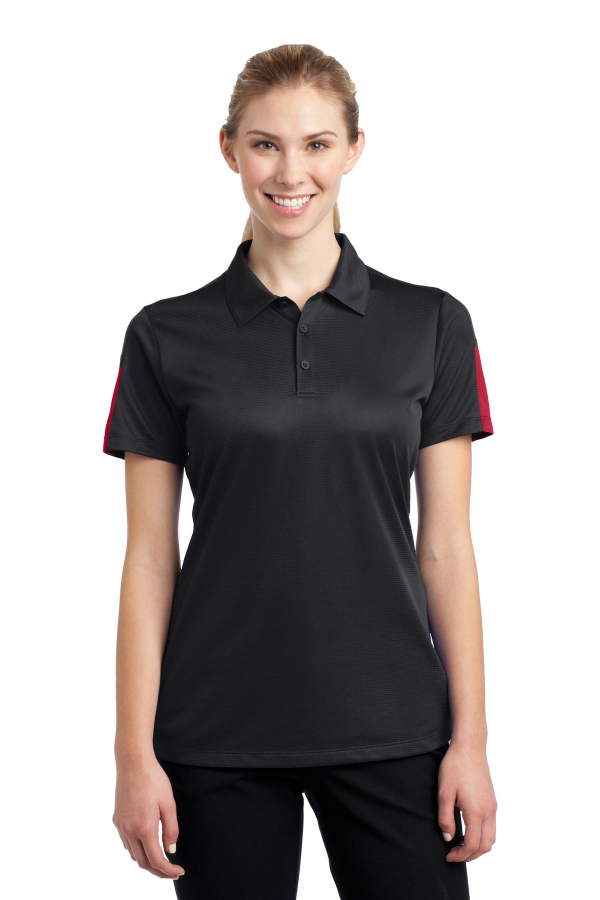 Sport-Tek ®  Women's PosiCharge ®  Active Textured Colorblock Polo. LST695