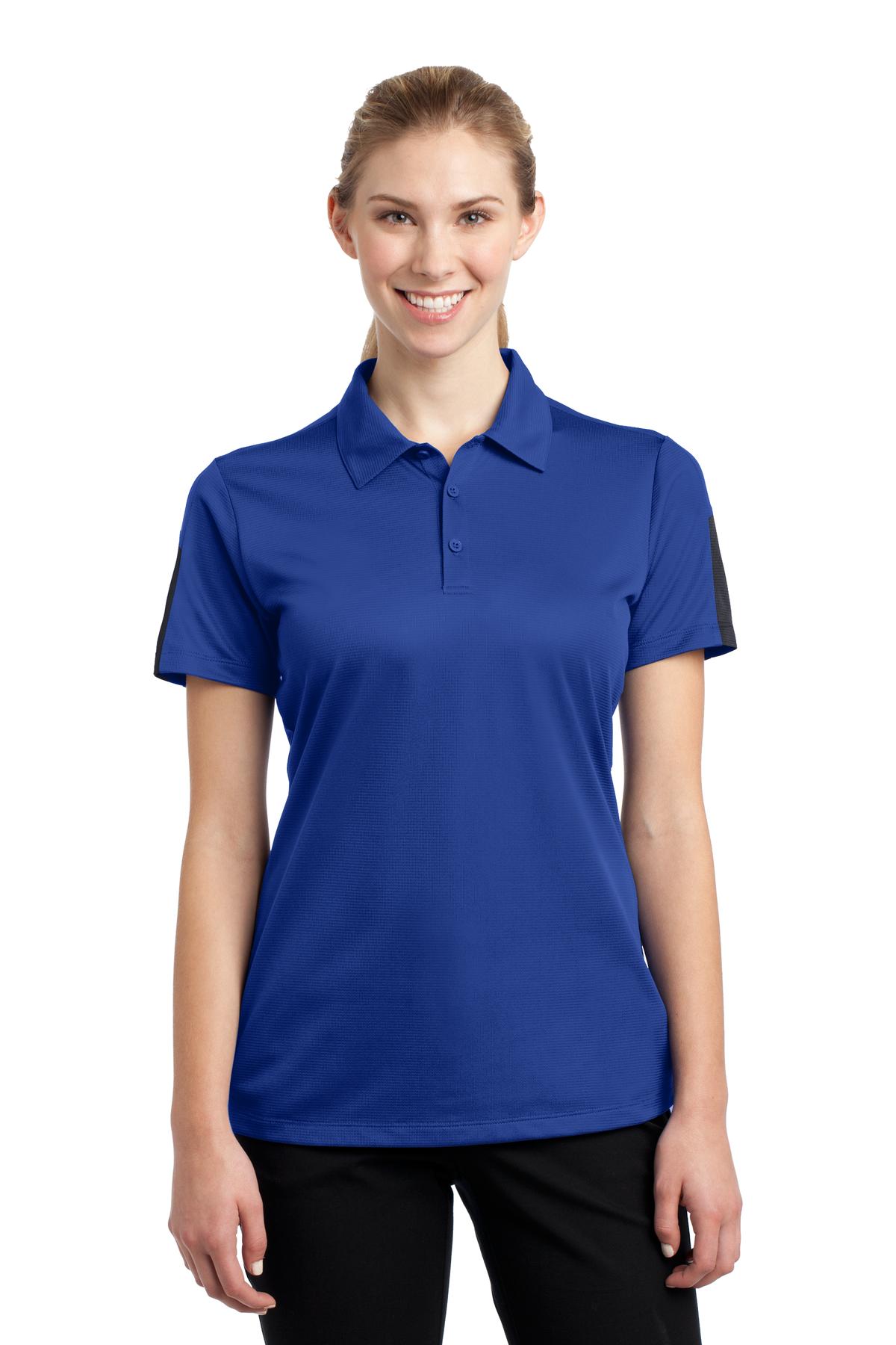 Sport-Tek ®  Women's PosiCharge ®  Active Textured Colorblock Polo. LST695