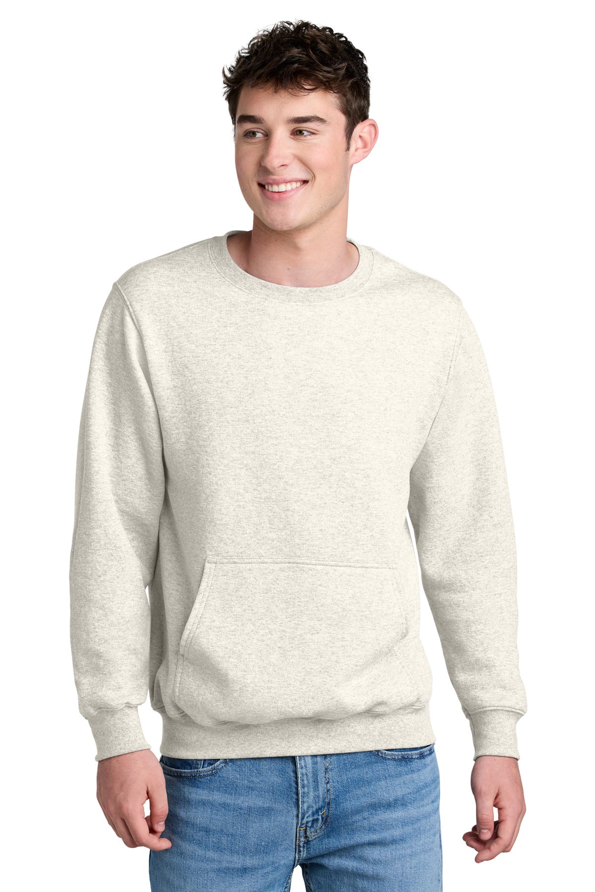 Port & Company ®  Core Fleece Crewneck Pocket Sweatshirt PC78PKT