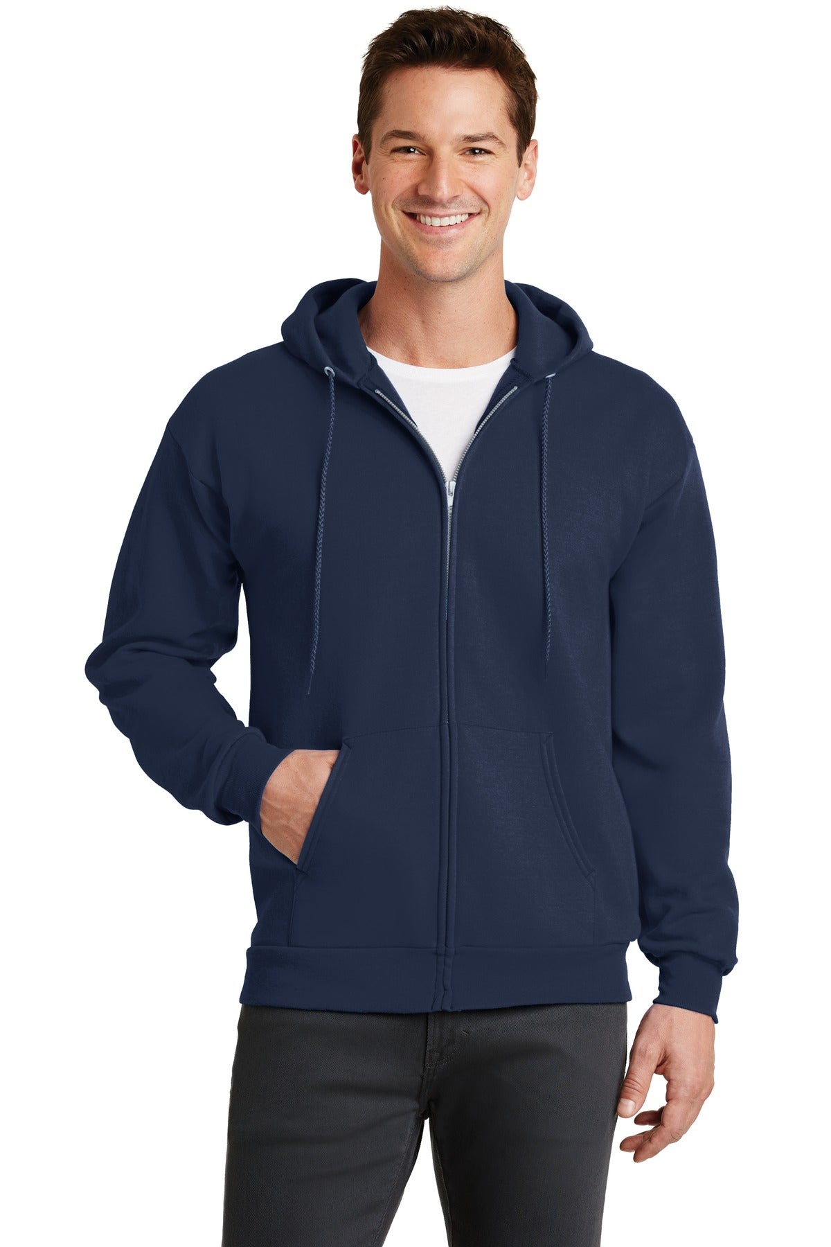 Port & Company® - Core Fleece Full-Zip Hooded Sweatshirt. PC78ZH