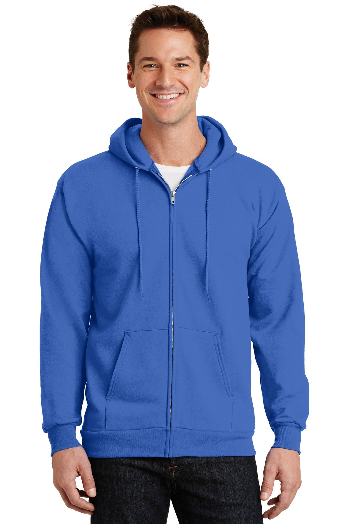 Port & Company ®  -  Essential Fleece Full-Zip Hooded Sweatshirt.  PC90ZH