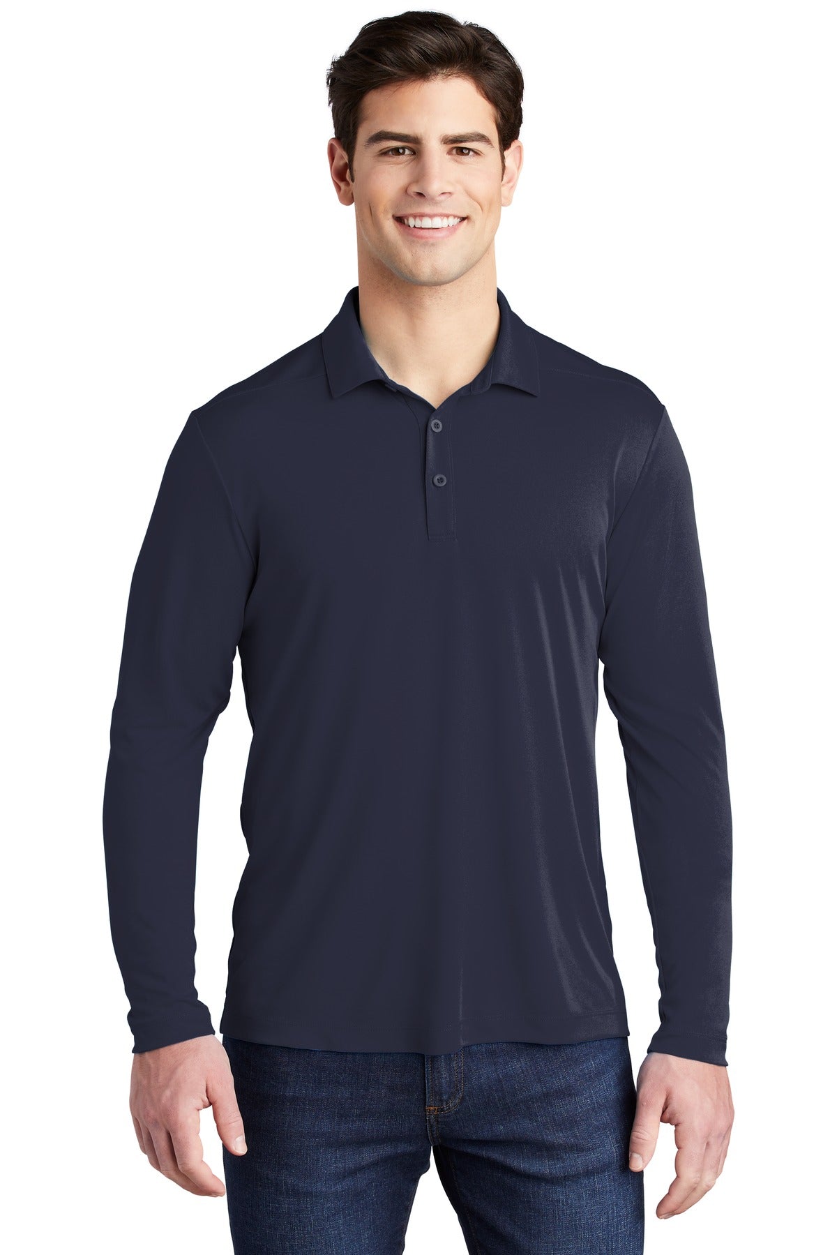 Sport-Tek  ®   Posi-UV ®   Pro Long Sleeve Polo. ST520LS