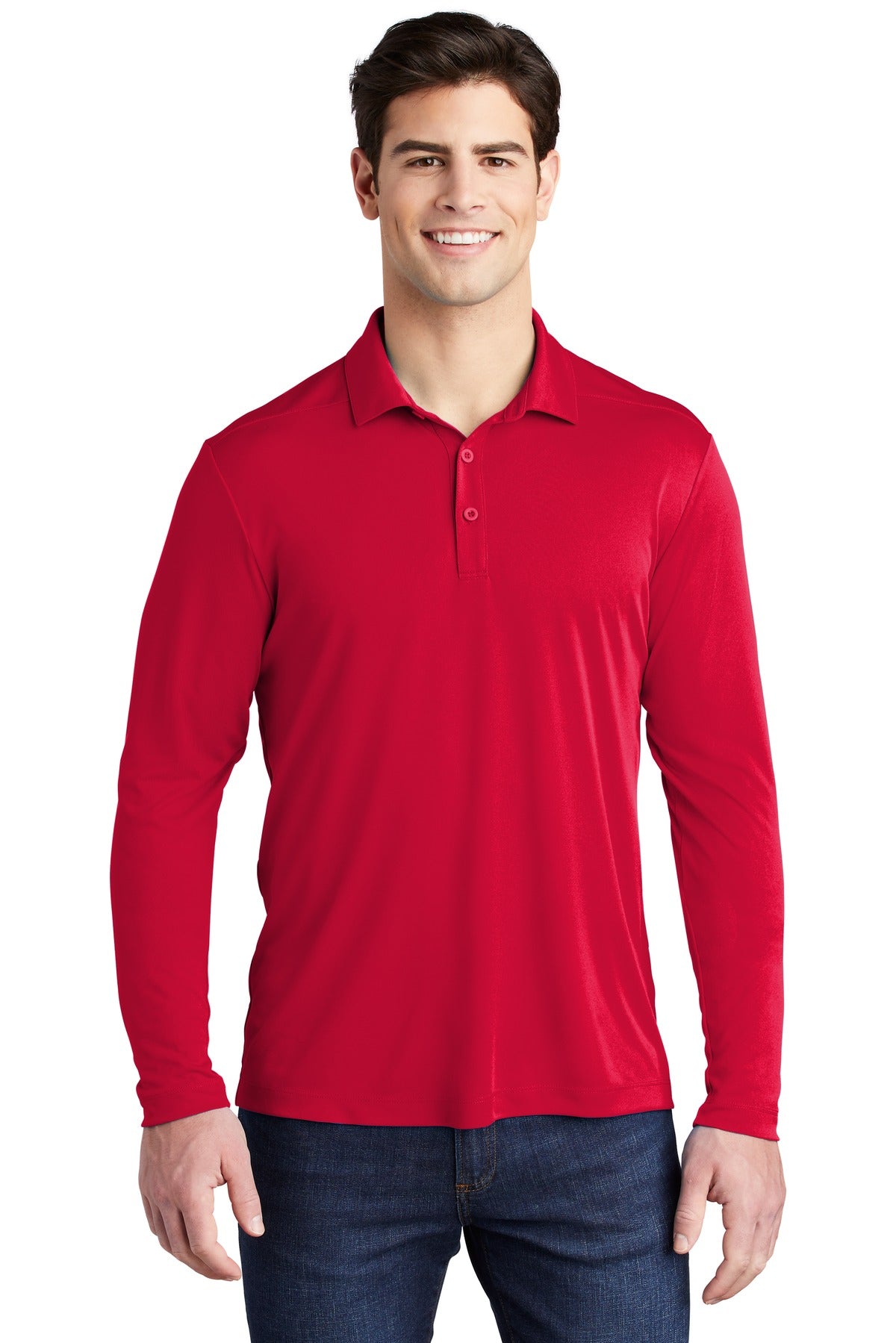 Sport-Tek  ®   Posi-UV ®   Pro Long Sleeve Polo. ST520LS