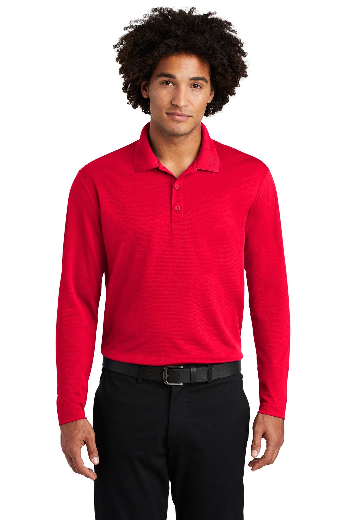 Sport-Tek  ®  PosiCharge  ®  RacerMesh  ®  Long Sleeve Polo. ST640LS