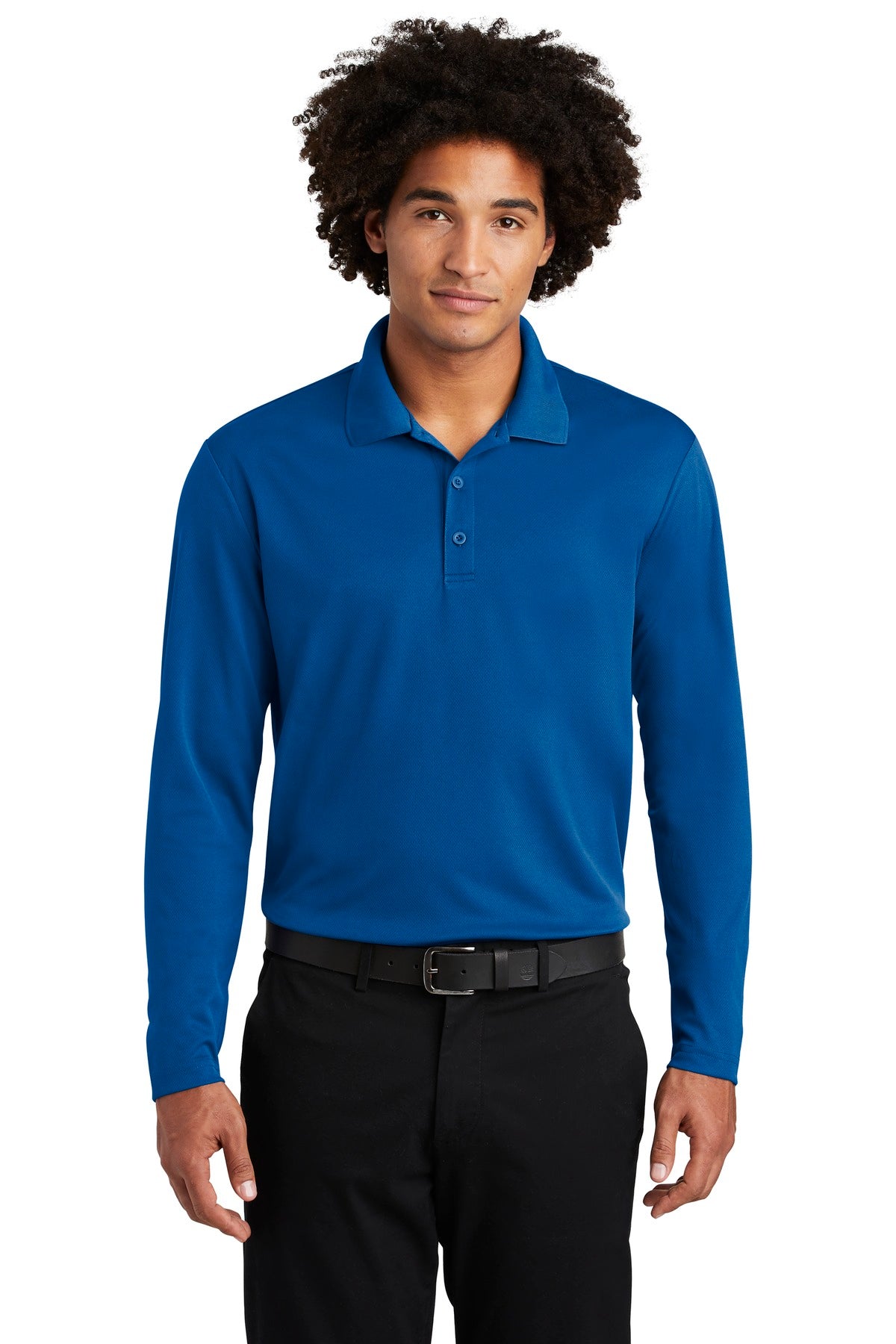 Sport-Tek  ®  PosiCharge  ®  RacerMesh  ®  Long Sleeve Polo. ST640LS