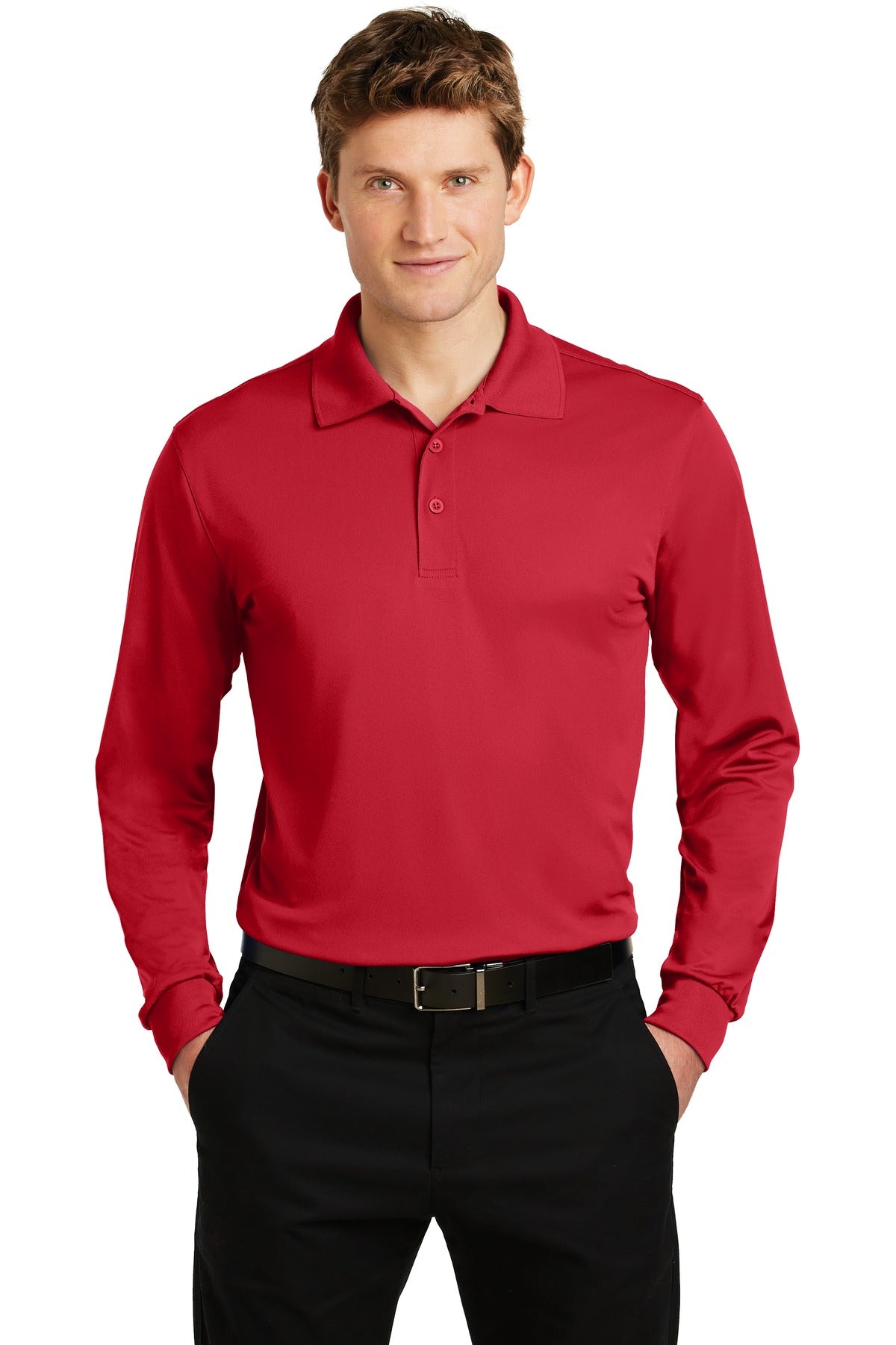 Sport-Tek ®  Long Sleeve Micropique Sport-Wick ®  Polo. ST657