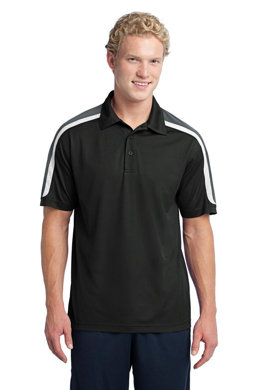 Sport-Tek ®  Tricolor Shoulder Micropique Sport-Wick ®  Polo. ST658