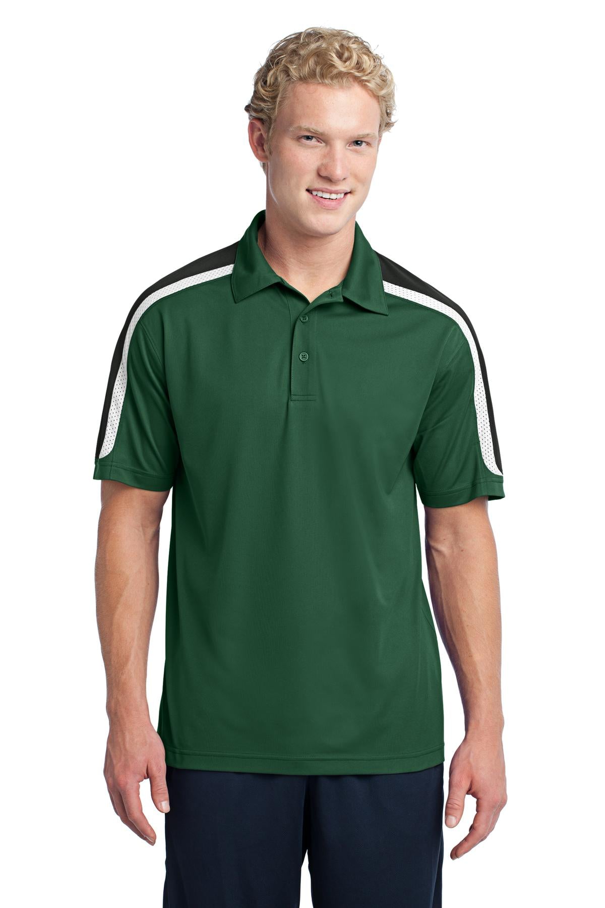 Sport-Tek ®  Tricolor Shoulder Micropique Sport-Wick ®  Polo. ST658