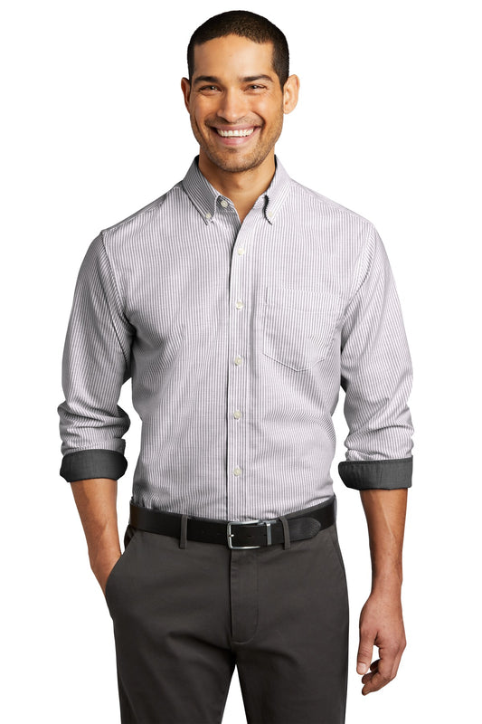 Port Authority  ®  SuperPro  ™  Oxford Stripe Shirt. W657